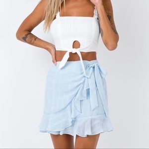 Princess Polly Baby Blue Mini Skirt